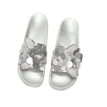 Womens Summer Fashion Sequined Big Flower Slipper Solid Color Flat Shoes Summer Open Toe Slide Sandals Comfortable Flats Flip-Flops Sandal Casual Platforms Wedge Sandals Heeled Sandals A1314
Womens Summer Fashion Sequined Big Flower Slipper Solid Color Flat Shoes Summer Open Toe Slide Sandals Comfortable Flats Flip-Flops Sandal Casual Platforms Wedge Sandals Heeled Sandals A1314
