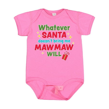Inktastic Christmas Whatever Santa Doesn t Bring Me Mawmaw Will Gift Baby Boy or Baby Girl Bodysuit
Inktastic Christmas Whatever Santa Doesn t Bring Me Mawmaw Will Gift Baby Boy or Baby Girl Bodysuit