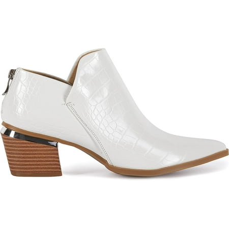 Women s Low Cut Ankle Boots Pointed Toe Chunky Stacked Heel Metal Detail Back Zipper Booties
Women s Low Cut Ankle Boots Pointed Toe Chunky Stacked Heel Metal Detail Back Zipper Booties