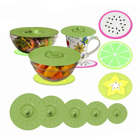 FZFLZDH Silicone Food Covers and Non-slip Silicone Coasters - Set of 8 - Fits various sizes of cups bowls pans or containers
FZFLZDH Silicone Food Covers and Non-slip Silicone Coasters - Set of 8 - Fits various sizes of cups bowls pans or containers