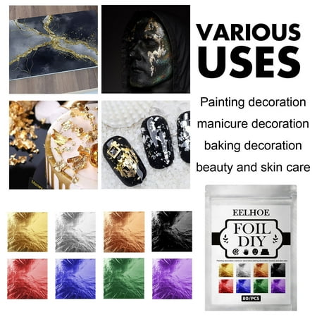 NIUREDLTD Metal Foil Leaves Are Used For Painting Process And Resin Jewelry Making
NIUREDLTD Metal Foil Leaves Are Used For Painting Process And Resin Jewelry Making