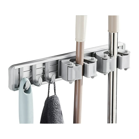 Mop Holder With Hooks Broom Holder Drilling & Nail-free Wall Mounted Broom Hanger Organizer Aluminum Storage Rack Kitchen Bathroom Garden
Mop Holder With Hooks Broom Holder Drilling & Nail-free Wall Mounted Broom Hanger Organizer Aluminum Storage Rack Kitchen Bathroom Garden