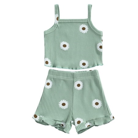 Musuos 2Pcs Baby Girl Ribbed Knit Floral Print Tank Tops Elatsic Waist Bloomers Shorts
Musuos 2Pcs Baby Girl Ribbed Knit Floral Print Tank Tops Elatsic Waist Bloomers Shorts