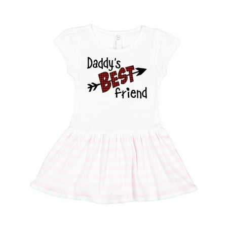 Inktastic Daddy s Best Friend- Arrow and Plaid Letters Gift Toddler Girl Dress