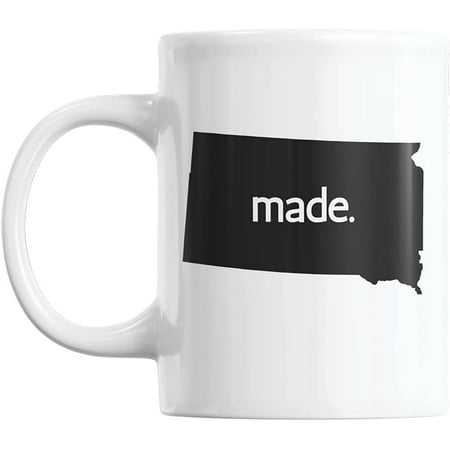 South Dakota Made & SD USA State Map US Citizen Coffee & Tea Mug Cup (11oz)