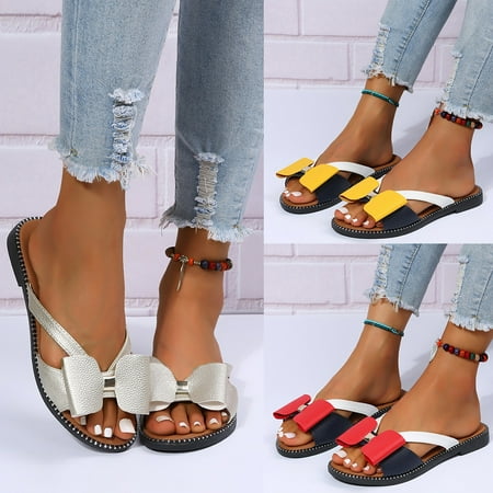 Sunny style Womens Sandals! YOHOME Summer Open Toe with Bow Dress Fashion Indoor and Outdoor Casual Comfortable Beach Shoes Red 41
Sunny style Womens Sandals! YOHOME Summer Open Toe with Bow Dress Fashion Indoor and Outdoor Casual Comfortable Beach Shoes Red 41