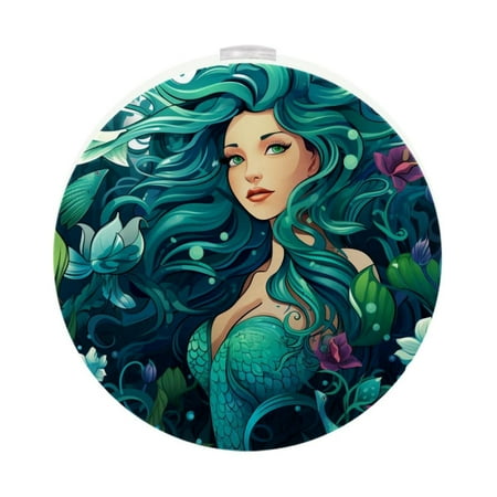 Mermaid LED Round Night Light-2PCS - Plug-in Smart Sensor Nightlights with Dusk-to-Dawn Auto on/Off Energy Efficient Bedside Lights for Kids Adults
Mermaid LED Round Night Light-2PCS - Plug-in Smart Sensor Nightlights with Dusk-to-Dawn Auto on/Off Energy Efficient Bedside Lights for Kids Adults
