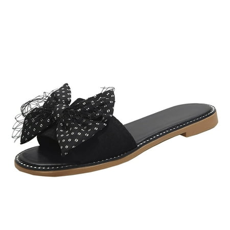 Sandals Women Fashion Summer Women Slippers Bow Ribbon Polka Dot Flat Lightweight Casual Beach Womens Sandals Pu Black 37
Sandals Women Fashion Summer Women Slippers Bow Ribbon Polka Dot Flat Lightweight Casual Beach Womens Sandals Pu Black 37