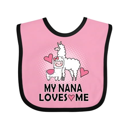 Inktastic My Nana Loves Me Outfit Girls Gift Baby Girl Bib