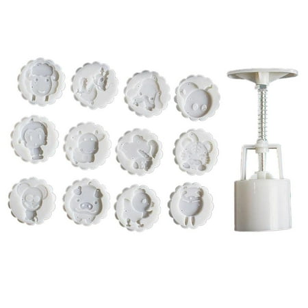 2018 Moon Cake 12 Stamps Mid Autumn Festival DIY Press Tool