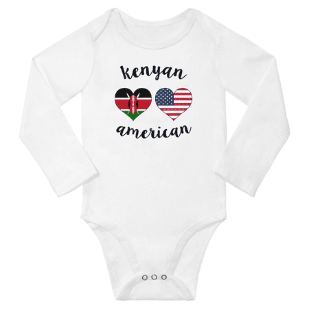 Kenyan and American Love Heart Baby Long Slevve Romper Bodysuit (White 12-18 Months)
Kenyan and American Love Heart Baby Long Slevve Romper Bodysuit (White 12-18 Months)