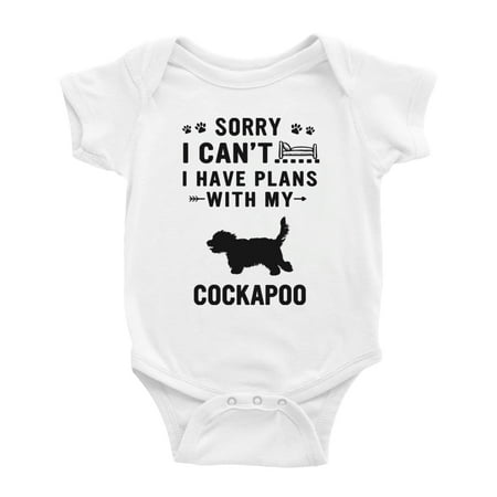 Sorry I Can t I Have Plans With My Cockapoo Love Pet Dog Baby Romper Infant (White 12-18 Months)
Sorry I Can t I Have Plans With My Cockapoo Love Pet Dog Baby Romper Infant (White 12-18 Months)