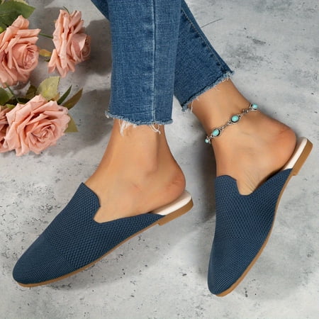 Women s Knitted Flat Mules Comfy Closed Toe Slip On Shoes Casual Outdoor Slide Shoes
Women s Knitted Flat Mules Comfy Closed Toe Slip On Shoes Casual Outdoor Slide Shoes