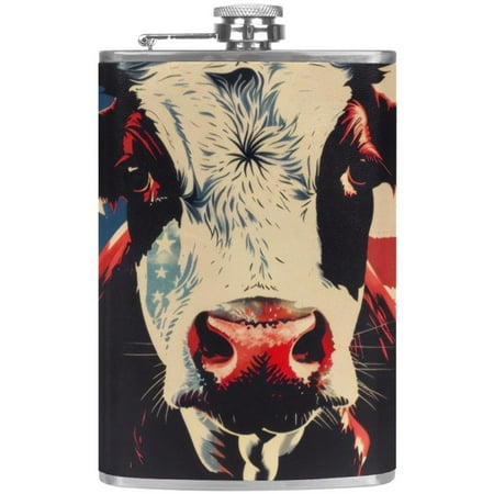 josid Cow Pattern 3.6x6in Stainless Steel Small Flask Leak-Proof Stainless Steel Construction Wrapped in Premium Two-Layer Leather Nano-Printed Design 227ml Capacity
josid Cow Pattern 3.6x6in Stainless Steel Small Flask Leak-Proof Stainless Steel Construction Wrapped in Premium Two-Layer Leather Nano-Printed Design 227ml Capacity
