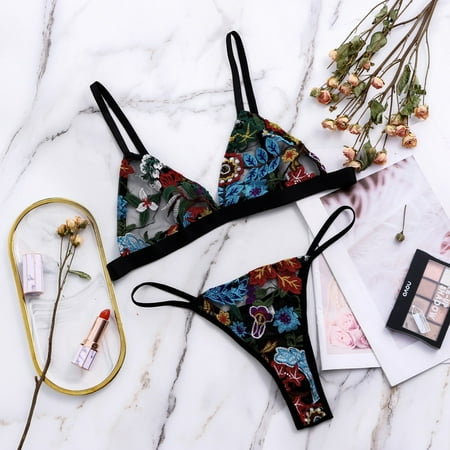 QWERTYU 2PCS Womens Sexy Bra and Panty Sets Teddy Embroidery Lingerie Babydoll Lace Lingerie Set Black S
QWERTYU 2PCS Womens Sexy Bra and Panty Sets Teddy Embroidery Lingerie Babydoll Lace Lingerie Set Black S