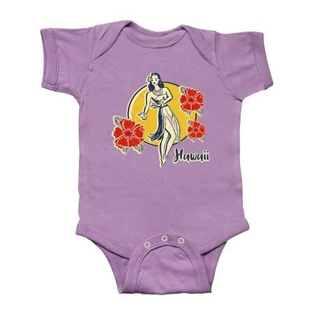 Inktastic Retro Hula Girl Gift Baby Girl Bodysuit