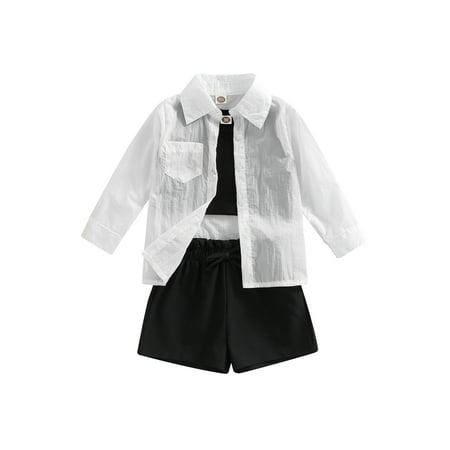Sunisery Sunisery Baby Kids Girls Shorts Set Sleeveless Tank Top Shorts Sun-proof Shirt Jacket Summer Outfit Black 3-4 Years
Sunisery Sunisery Baby Kids Girls Shorts Set Sleeveless Tank Top Shorts Sun-proof Shirt Jacket Summer Outfit Black 3-4 Years