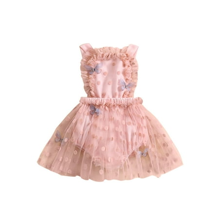 Wilcliar Toddler Baby Girls Romper Dress Dot Butterfly Sleeveless Straps Tulle Skirt Hem Bodysuit
Wilcliar Toddler Baby Girls Romper Dress Dot Butterfly Sleeveless Straps Tulle Skirt Hem Bodysuit