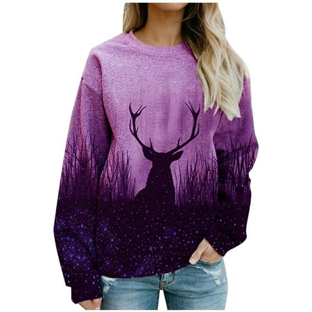 Ichuanyi Womens Fall Tops Clearance Women s Chirstmas O Neck Forest Elk Long Sleeve Sweatshirt Casual Pullover Tops
Ichuanyi Womens Fall Tops Clearance Women s Chirstmas O Neck Forest Elk Long Sleeve Sweatshirt Casual Pullover Tops