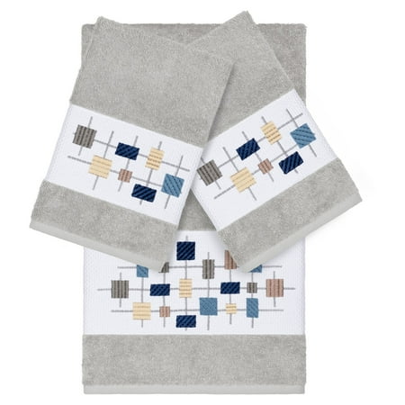Linum Home Textiles Khloe Embellished Turkish Cotton Towel Set