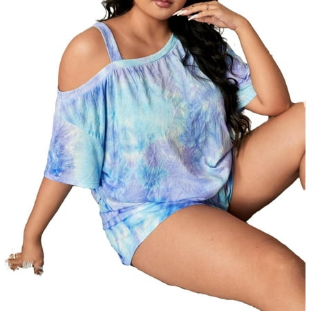 Casual Tie Dye Asymmetrical Neck Short Sets Multicolor Short Sleeve Plus Size Pajama Sets
Casual Tie Dye Asymmetrical Neck Short Sets Multicolor Short Sleeve Plus Size Pajama Sets