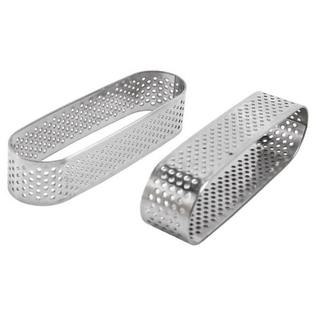 6Pcs Oval Tartlet Dessert Mousse Fruit Pie Tart Ring Quiche Cake Mold