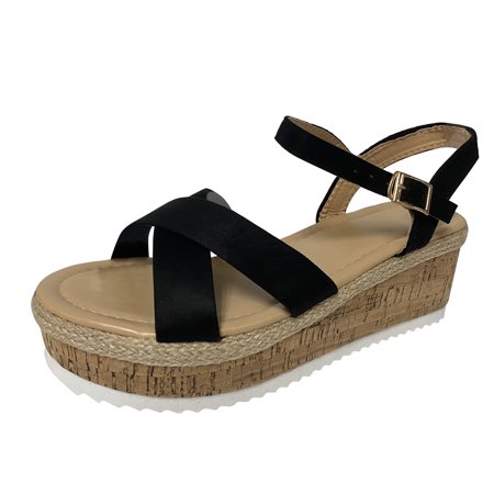 GNEIKDEING Ladies Summer Solid Color Cross Strap Open Toe Buckle Wedge Sandals Gift on Clearance
GNEIKDEING Ladies Summer Solid Color Cross Strap Open Toe Buckle Wedge Sandals Gift on Clearance