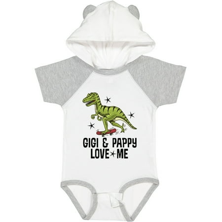 Inktastic Gigi and Pappy Love Me Grandson Gift Baby Boy Bodysuit