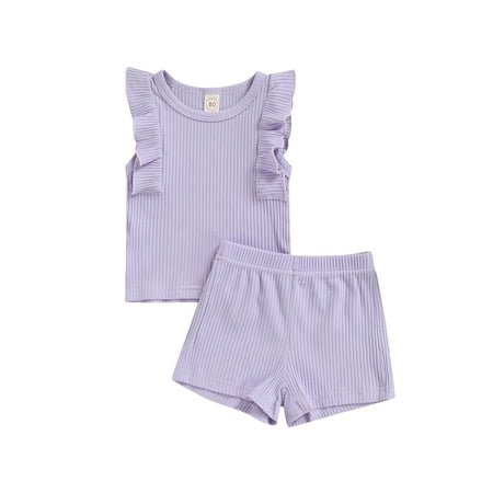 IZhansean 2Pcs Baby Girls Sweet Style Outfits Toddler Summer Solid Color Lace Splicing Sleeveless Tops + Shorts Set Purple 6-9 Months
IZhansean 2Pcs Baby Girls Sweet Style Outfits Toddler Summer Solid Color Lace Splicing Sleeveless Tops + Shorts Set Purple 6-9 Months