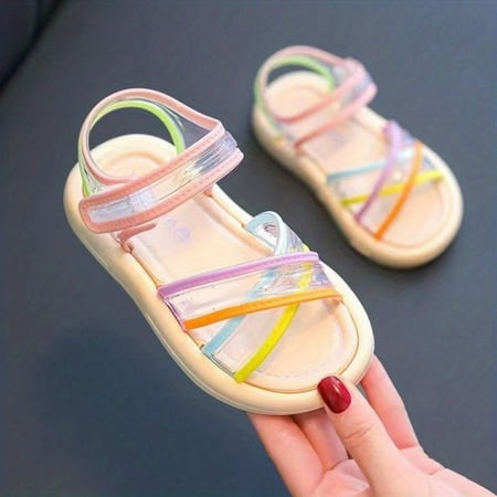 Girls Baby Colorful Strap Open Toe Sandals Lightweight Soft Sandals For Outdoor Beach
Girls Baby Colorful Strap Open Toe Sandals Lightweight Soft Sandals For Outdoor Beach