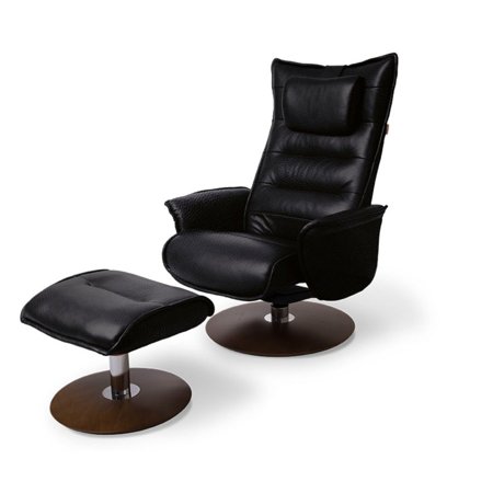 World Source Design Trento Leather Recliner and Ottoman