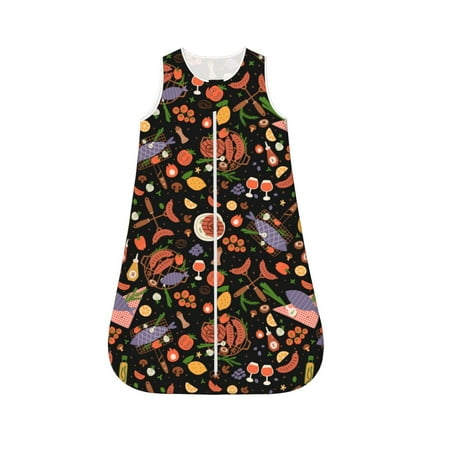Fotbe BBQ Party Pattern Sleep Sack - Baby Wearable Blanket with Zipper Extra Soft Cotton Sleeveless Sleeping Bag for Infants-Small
Fotbe BBQ Party Pattern Sleep Sack - Baby Wearable Blanket with Zipper Extra Soft Cotton Sleeveless Sleeping Bag for Infants-Small