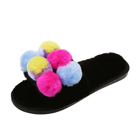 Honeeladyy Women s Warm Cute Plush Ball Home Round Head Soft Soled Anti-Skid Cotton Slippers
Honeeladyy Women s Warm Cute Plush Ball Home Round Head Soft Soled Anti-Skid Cotton Slippers