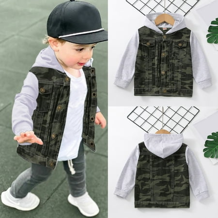 Toddler Boys Coats & Jackets Autumn Winter Windproof Denim Camouflage Prints Hooded Warm Boys Outdoor Jackets & Outerwear Activewear
Toddler Boys Coats & Jackets Autumn Winter Windproof Denim Camouflage Prints Hooded Warm Boys Outdoor Jackets & Outerwear Activewear
