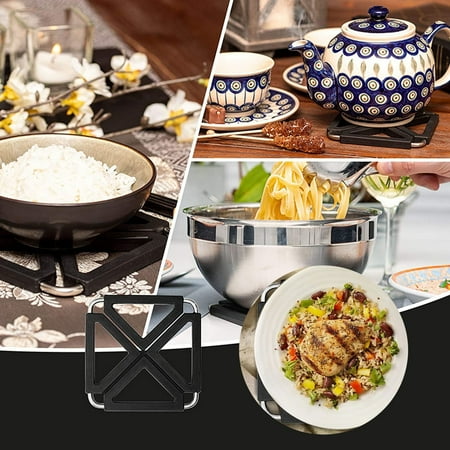 Tdoenbutw Clearance Set Of 3 Silicone Trivet Mat Expandable Hot Pot Holder With Stainless Steel Frame For Home Kitchen Heat Insulated Hot Pads Table Dish Mat Placemats Black
Tdoenbutw Clearance Set Of 3 Silicone Trivet Mat Expandable Hot Pot Holder With Stainless Steel Frame For Home Kitchen Heat Insulated Hot Pads Table Dish Mat Placemats Black