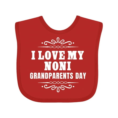 Inktastic Grandparents Day I Love My Noni Gift Baby Boy or Baby Girl Bib