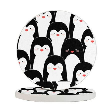 Circular Drink Coasters Set Cute Cartoon Penguin Beautiful Home Decor Diatomite Heat-Resistant Diatomite Protect Table Countertop
Circular Drink Coasters Set Cute Cartoon Penguin Beautiful Home Decor Diatomite Heat-Resistant Diatomite Protect Table Countertop