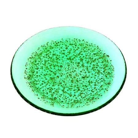 Red Pomegranate Collection 0961-6 8.5 in. Isla Salad Plate Emerald & Gold