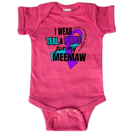 Inktastic Suicide Prevention I Wear Teal and Purple for My Meemaw Gift Baby Boy or Baby Girl Bodysuit
Inktastic Suicide Prevention I Wear Teal and Purple for My Meemaw Gift Baby Boy or Baby Girl Bodysuit