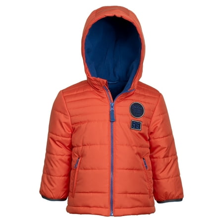 Osh Kosh Baby Toddler Boys Kids Hooded Fleece Lined Winter Puffer Bubble Jacket