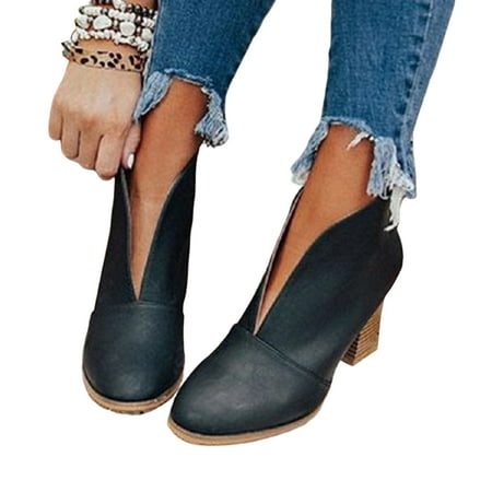 Ankle Boots for Women Low Chunky Heel Booties Slip-on Shoes for Female Daily Wearing Outfit 36 Brown
Ankle Boots for Women Low Chunky Heel Booties Slip-on Shoes for Female Daily Wearing Outfit 36 Brown