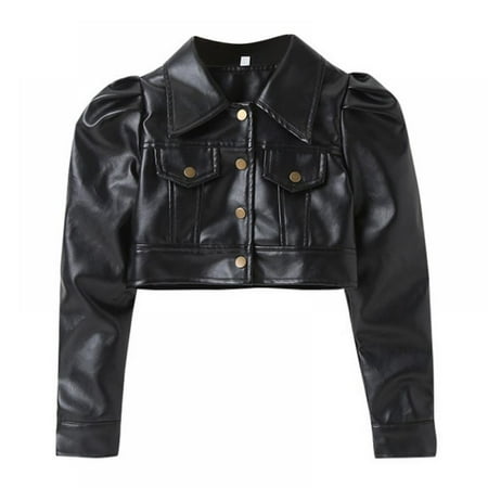Bullpiano Girls PU Leather Jacket Casual Short Jacket Girls Overwear Fashion Spring Autumn Lapel Coats Solid Color Long Sleeve
Bullpiano Girls PU Leather Jacket Casual Short Jacket Girls Overwear Fashion Spring Autumn Lapel Coats Solid Color Long Sleeve