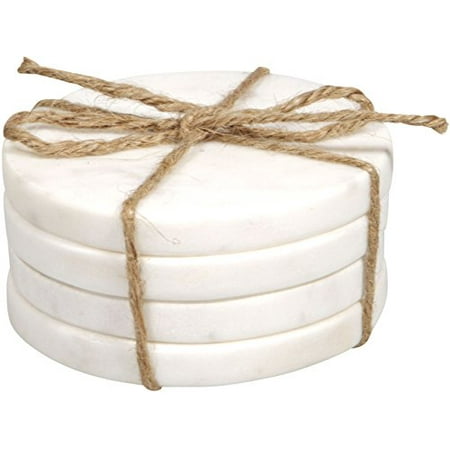 Farmhouse Decor Marble Coasters for Drinks - Kitchen Table Drink Coaster Set of 4-4 Diameter (Round White)
Farmhouse Decor Marble Coasters for Drinks - Kitchen Table Drink Coaster Set of 4-4 Diameter (Round White)