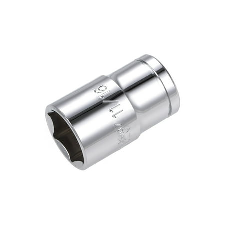 Unique Bargains 1/2 Inch Drive 6 Point Shallow Socket 11/16 Inch Cr-v Steel