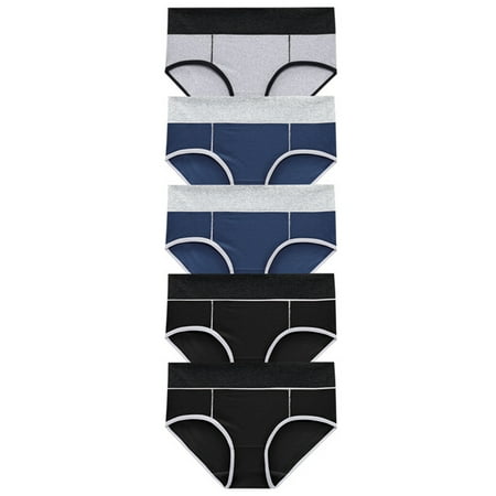 Unique Bargains Women s Plus Size 5 Packs High Rise Brief Stretchy Underwear