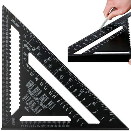 Gseagtia 12 Pouces Équerre Triangle Règle d angle en Metrique Speed Square Équerre de Charpentier Equerre Menuisier en Alliage d aluminium comme Rapporteur Chanfrein Règle
Gseagtia 12 Pouces Équerre Triangle Règle d angle en Metrique Speed Square Équerre de Charpentier Equerre Menuisier en Alliage d aluminium comme Rapporteur Chanfrein Règle