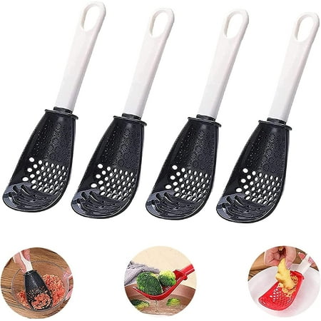 4 PCS Multifunctional Cooking Spoon. All Purpose Kitchen Tool Skimmer Scoop Strainer Grater Masher. Food-Grade High Temperature Resistant Cooking Gadgets (4Black)
4 PCS Multifunctional Cooking Spoon. All Purpose Kitchen Tool Skimmer Scoop Strainer Grater Masher. Food-Grade High Temperature Resistant Cooking Gadgets (4Black)