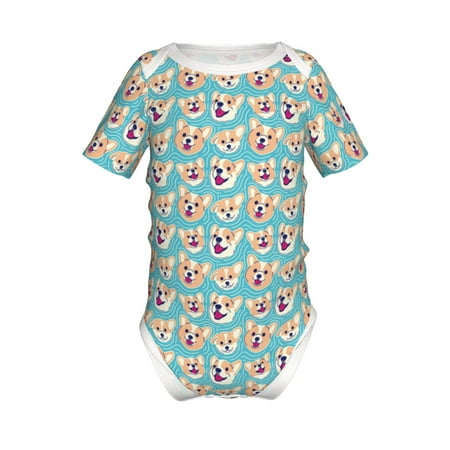 Lukts Cute Corgi Head Print Baby Short Sleeve Romper Onesie for Newborn Baby Boys and Girls-12 Months
Lukts Cute Corgi Head Print Baby Short Sleeve Romper Onesie for Newborn Baby Boys and Girls-12 Months