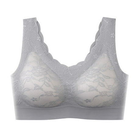 Intimates Women s Max Support Air Permeable Rose Floral Bra Large Wire-Free Sleep Lace Bra Polyester no underwire sports bra Grey
Intimates Women s Max Support Air Permeable Rose Floral Bra Large Wire-Free Sleep Lace Bra Polyester no underwire sports bra Grey
