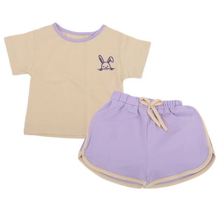 Girl Summer Outfits Kids T-Shirt Set Toddler Girls 2 Pieces Soft Infant Cotton Spandex Material For Baby Purple 80cm / 37.50in
Girl Summer Outfits Kids T-Shirt Set Toddler Girls 2 Pieces Soft Infant Cotton Spandex Material For Baby Purple 80cm / 37.50in